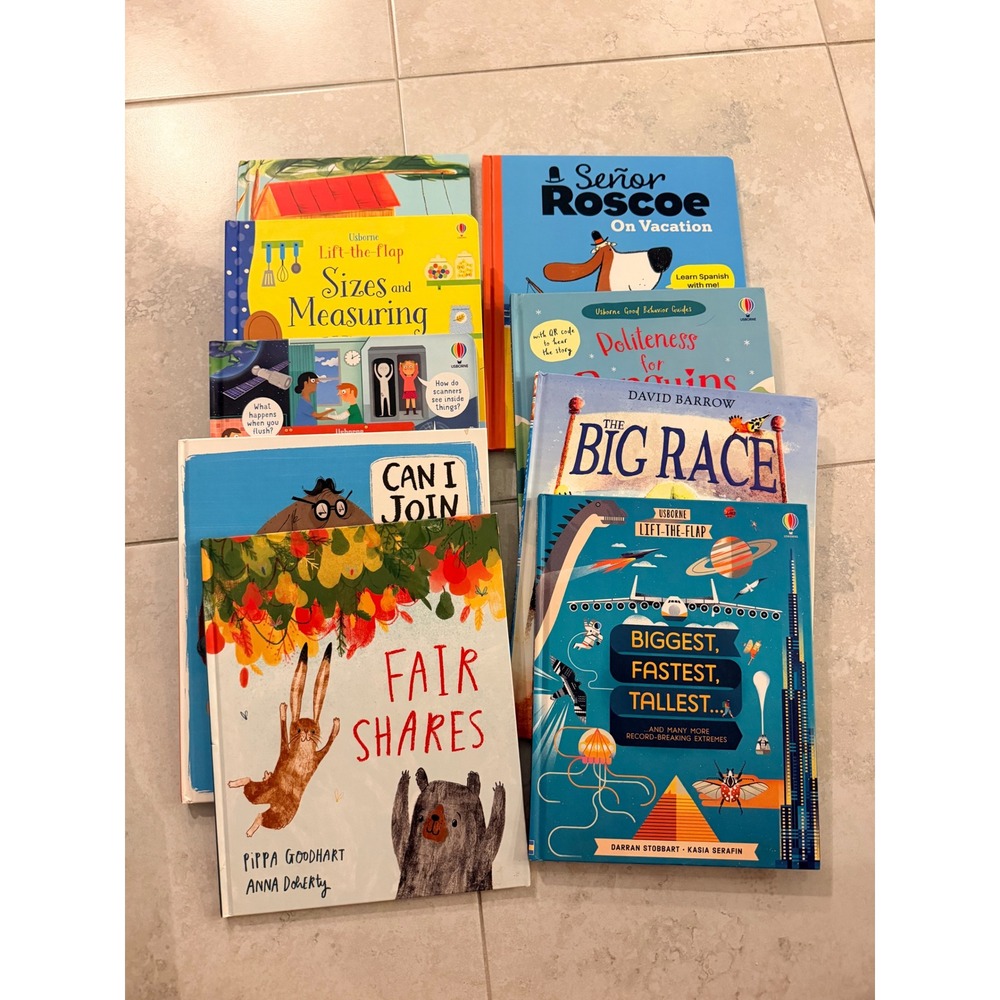 Usborne Kane Miller Childrens Book Bundle Lift-the-Flap Educational Stories 9pc